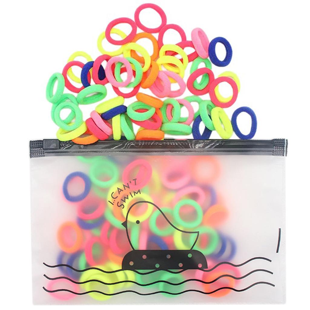 100pcs Hair Bobbles for Women Girls Hair Scrunchies Ponytail Holder Elastic Hairbands Christmas Gift