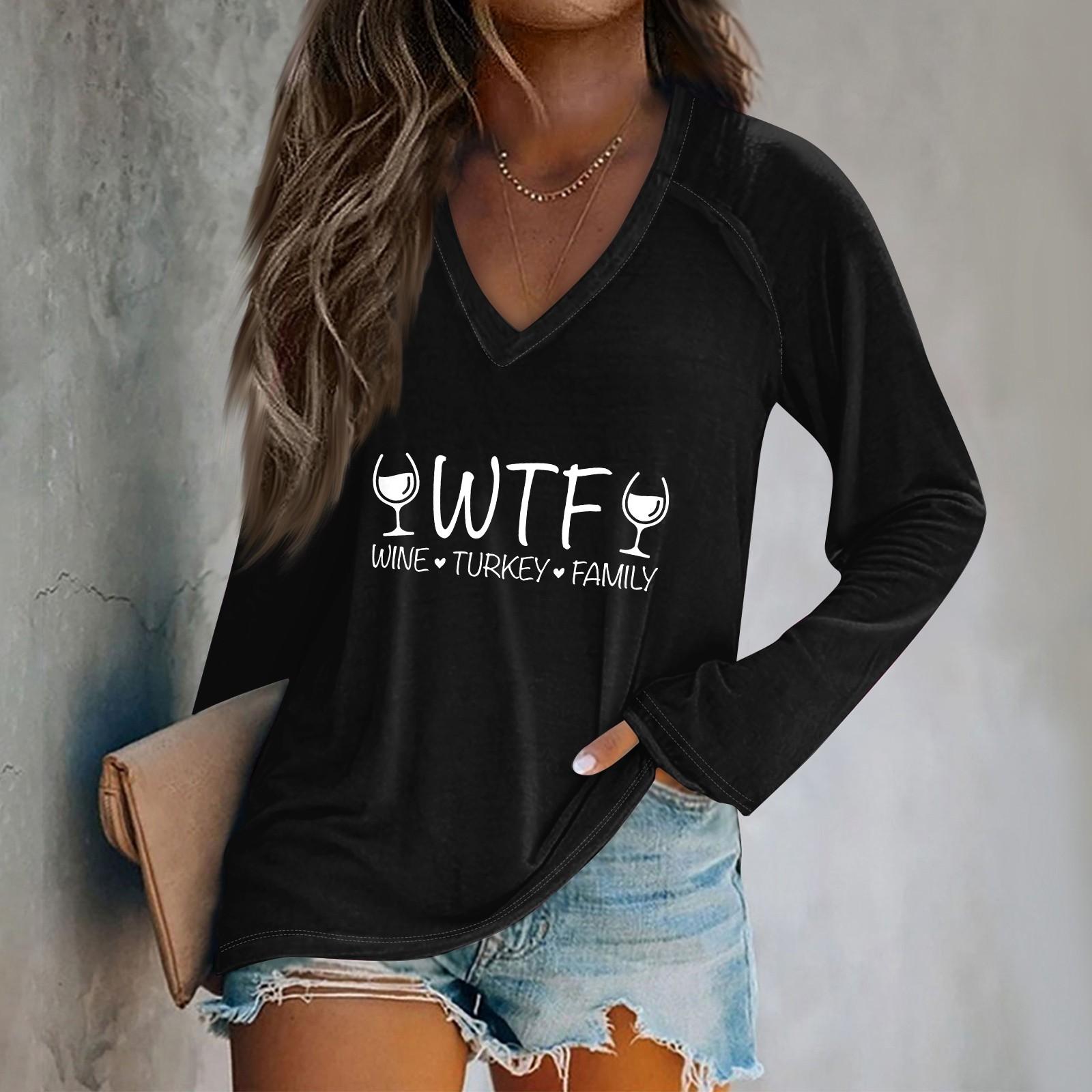 

Женская повседневная мода снежинка напечатанный винтажный повседневный принт длинный рукав V-образный вырез пуловер топ блузка M фиолетовый