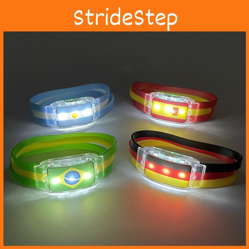 2022 World Cup Led Lighted Flag Silicone Bracelet Durable And Comfortable Sports Wristband