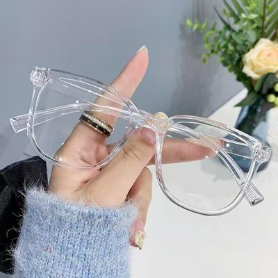 Blaulichtfilterbrille Trendige kleine quadratische Fassung Sandbraun Kurzsichtigkeitsbrille ohne Make-up Internet-Berühmtheit gleicher Stil Flache Brille