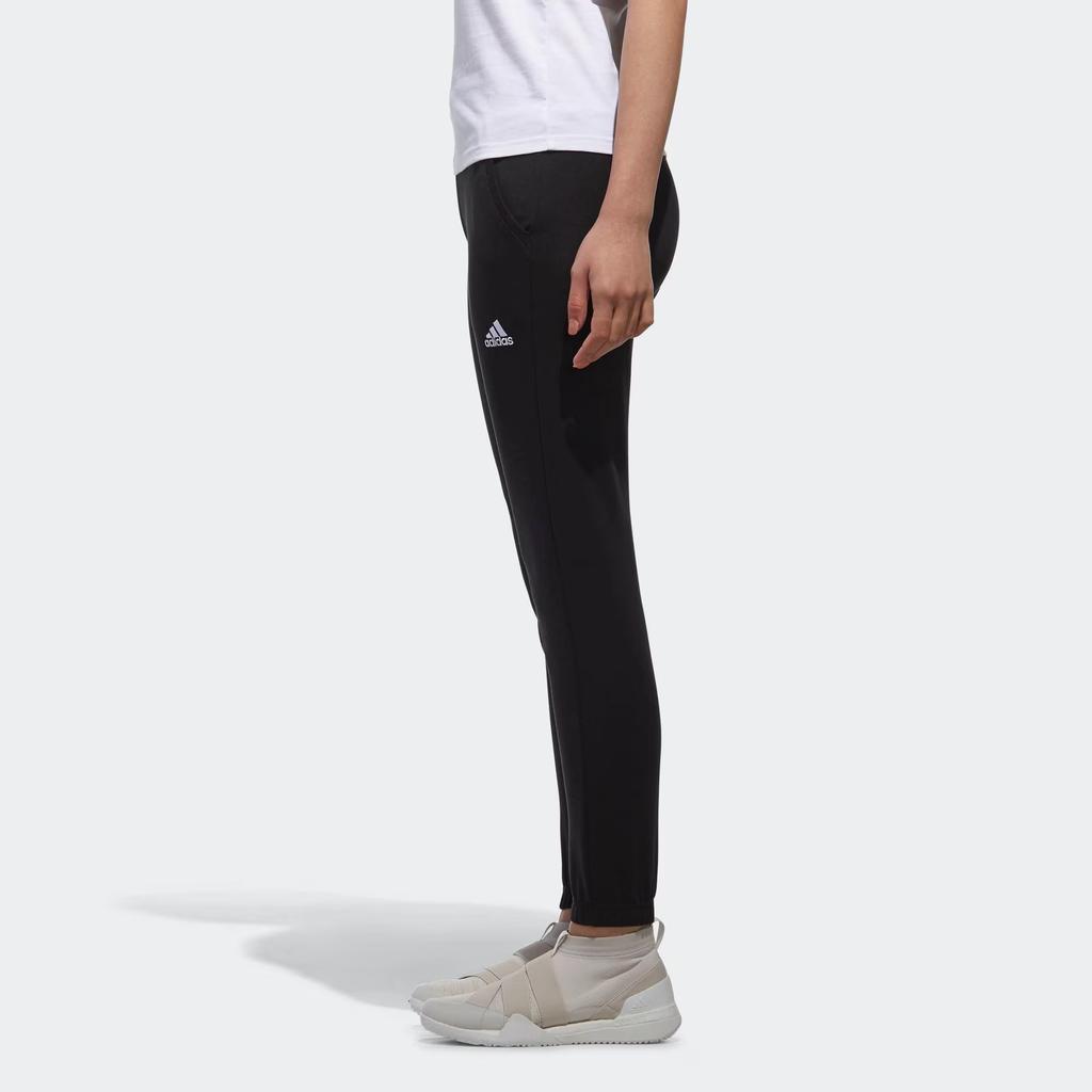 Adidas Solid Color Tapered Nine-Quarter Knitted Sports Pants Women Bottoms DM7318