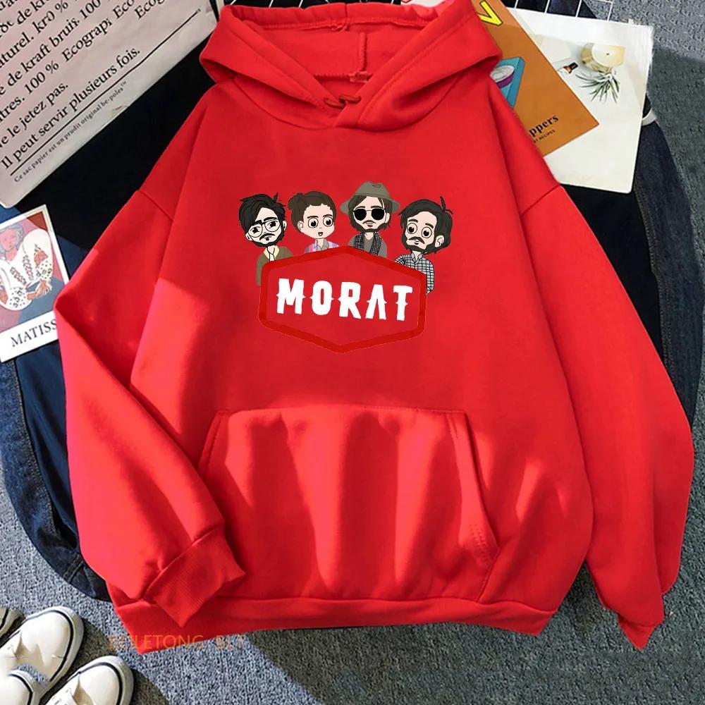 Lustiger Cartoon-Print Hoodie Band Morat für Herbst/Winter Mode Grunge Sweatshirts mit Tasche Manga Kleidung Moletom Punk Kapuzenpullover