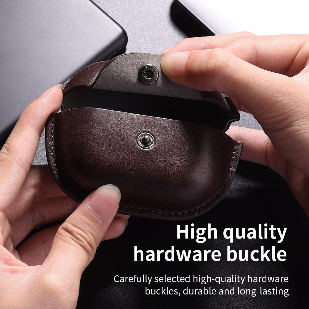 Leather Case for Beats Powerbeats Pro 2 Wireless Earphone Cover Headset Shell Headphone Cover PU Leather Covers for With Hook