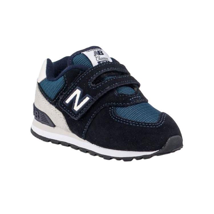 New Balance NB 574 Abrasion Resistant Low top Toddler Shoes Black Green Infant And Toddler IV574BD1