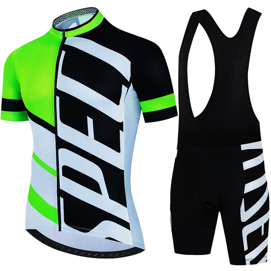 Tour De France Team Cycling Jersey & Pants Set Men's Short Sleeve Summer Bike Clothing Breathable Quick Dry Outdoor Road Bicycle