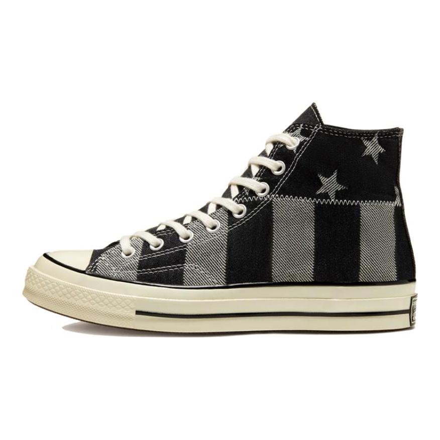 Converse Chuck 1970s American Flag Vintage Versatile High Top Canvas Unisex Black and Grey