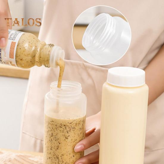 Krydderdispenser Klembar Sausflaske Stor Kapasitet Gjenbrukbar Krydderbeholder Dobbelthodet Kjøkkenverktøy for Væsker Sauser