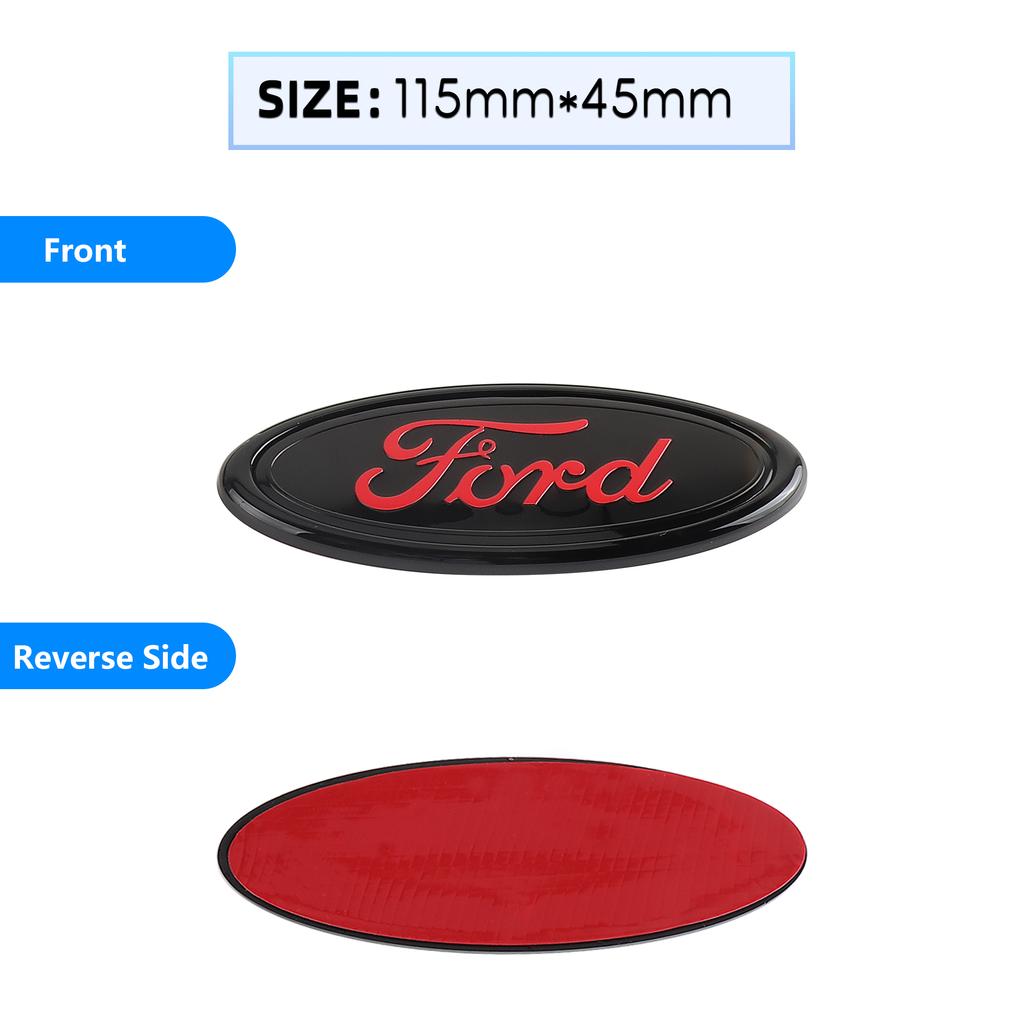 Car Rear Trunk Front Grill Sticker For Ford Grille Emblem Logo Hood Badge Focus Kuga MK7 MAX Fiesta Ranger Mondeo Mustang Escape