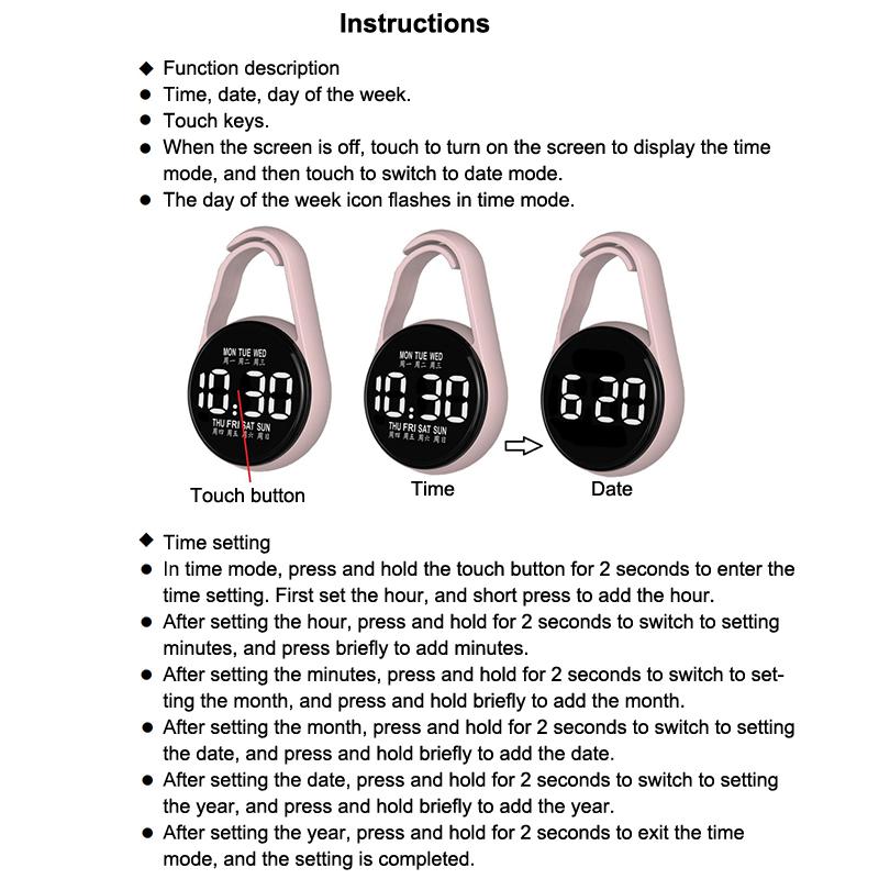 LED Digital Hanging Watch Night Light Energy Saving Silent Electronic Clock for Bedroom Living Room Wall Decor