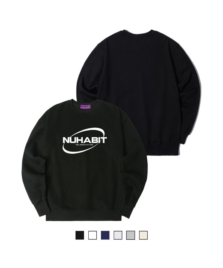 NUHABIT N/H Oval Logo Oversized Fleece-Lined Sweatshirt (Som4-4Nh1230)