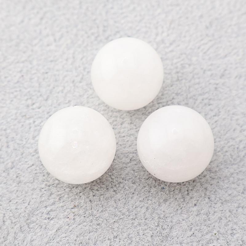16mm Natural Crystal Agate Round Beads, Holeless, Optional Holes for DIY Ornaments