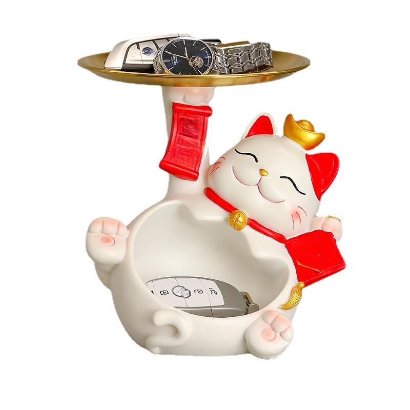 

1 шт. Домашнее украшение, Декорация, Креативное украшение для хранения ключей, Счастливый кот, Высокое качество, Полка для прихожей, Украшение для нового дома