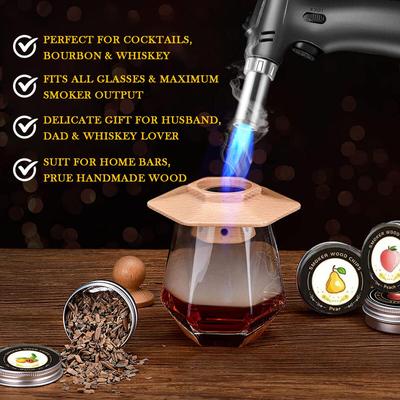 Cocktail Smoker Kit for Bourbon Whiskey Gifts for Men Drink Smoker Infuser Old Fashioned Smoker Kit with Wood Chips for Bar Tool