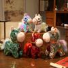 Plüsch-Pony-Schlüsselanhänger mit glitzerndem Finish für Kinder und Sammler