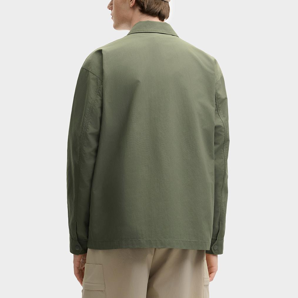 New FILA x MAISON KITSUNE ORIGINALE Shirt Men's Mugwort Medium Green F11M529401F-GN