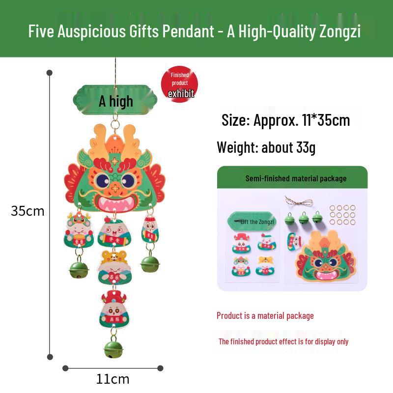 Handmade Dragon Boat Festival Zongzi Kit: Chinese-Style DIY Craft for Kids
