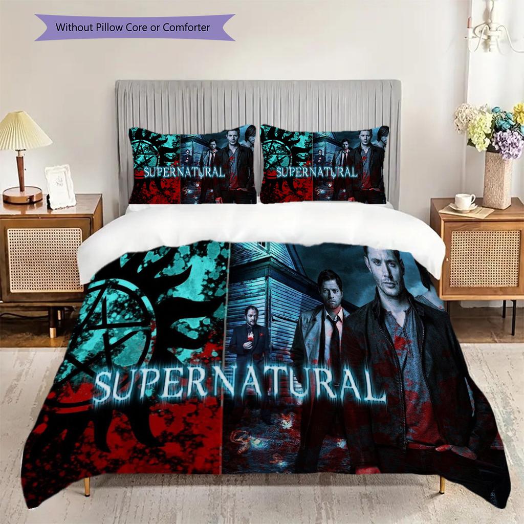 Supernatural Final Season Unveiled Threepiece Set 1 Duvet Cover 2 Pillowcase Without Core Duvet Cover And Pillowcase