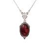 Victoria Bronze Necklace with Red Stone Pendant
