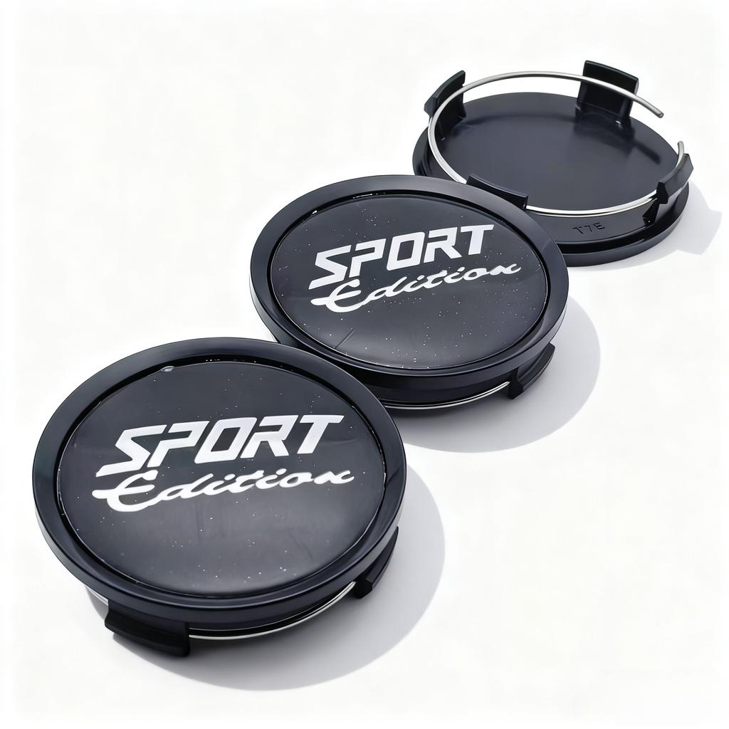 4pcs Sport Edition Logo Badge Emblem Car Wheel Center Caps 74mm Clips 69mm Wheels Hub Cap Rim Hubcaps Dust Cover Car Accessories
