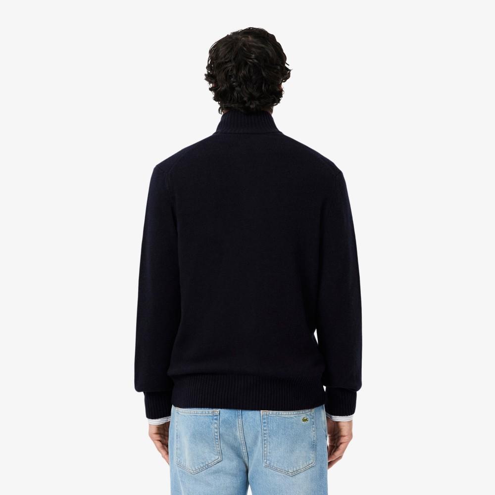 [Lacoste] Men's Wool Full-Zip Cardigan AH5181-55N166