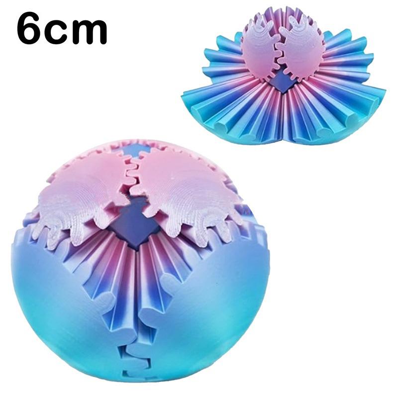 Gear Ball 3d-trykt Gear Ball Spin Ball Cube Fidget Toy Perfekt for stress og angst Avslappende deformasjon Gear Ball Skrivebordsleke