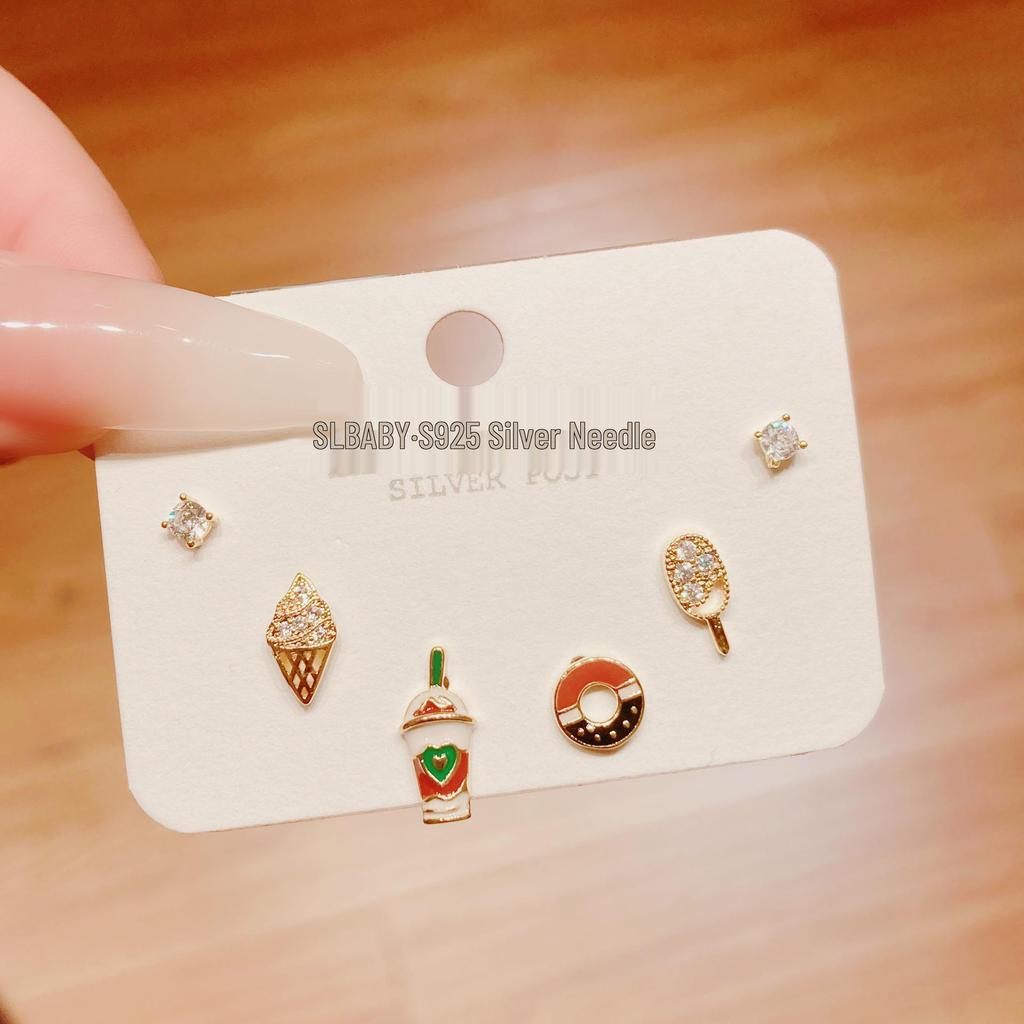 Environmentally Friendly Nickel-Free Gold Plated Women's Stud Earrings - High-End, Simple, Versatile Design