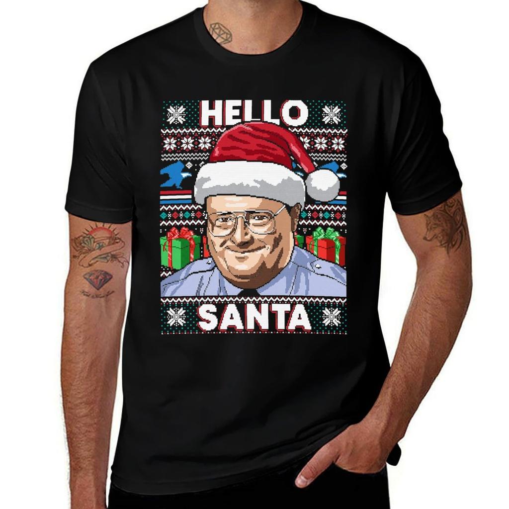 Hello Santa Tshirt Basic Solid Color Casual Tee Shirt