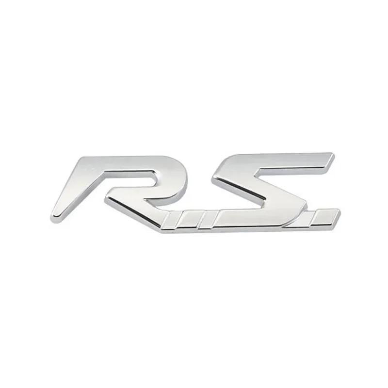 

3D Metal RS Logo Car Rear Trunk Side Fender Emblem Badge Sticker Decal for Megane Laguna Duster Captur Fluence Espace Decoration серебряный