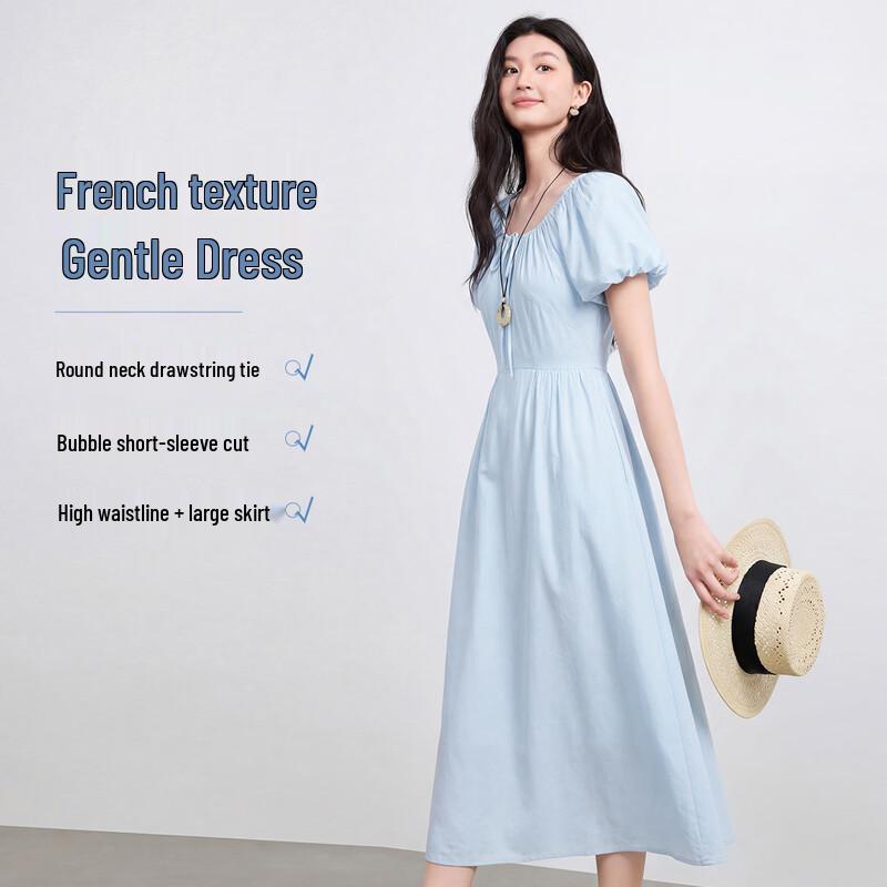 FivePlus Puff Sleeve Summer Dress L синий