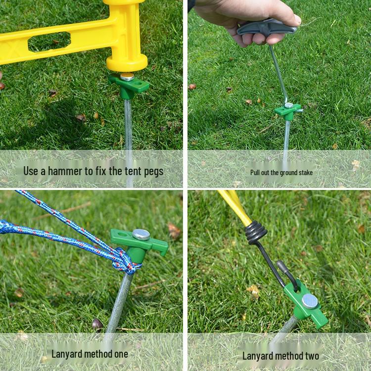 Luminous Windproof Camping Ground Pegs: Thickened, Lengthened Tent & Beach Shelter Stakes