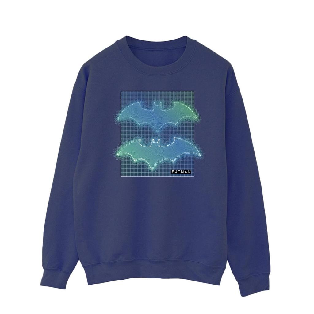 DC Comics Mens Batman Grid Gradient Sweatshirt