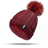 Zweiteiliges Winterset für Damen: Warmer Strickschal, Skimütze ohne Krempe, Outdoor-Sportmütze