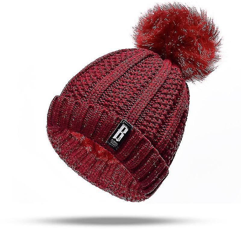 Zweiteiliges Winterset für Damen: Warmer Strickschal, Skimütze ohne Krempe, Outdoor-Sportmütze