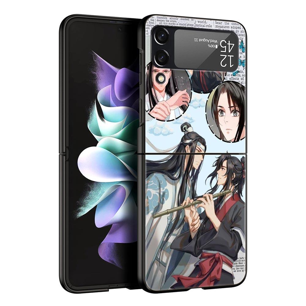 Anime Mo Dao Zu Shi MDZS Z Flip 4 Phone Case For Samsung Z Flip 3 5G Black Hard Shell Galaxy ZFlip3 ZFlip5 Cover Folding Luxury