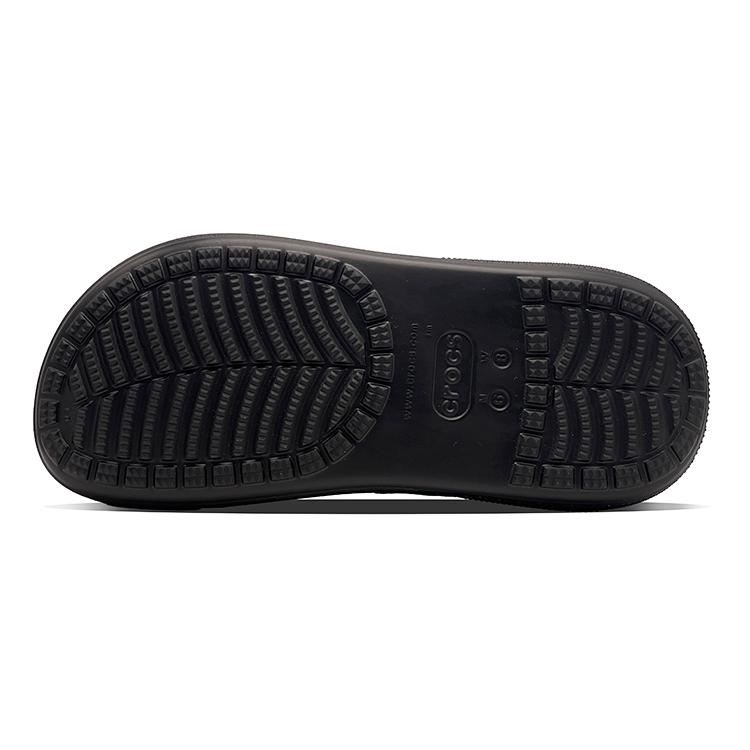 Crocs Classic Platform Clog EVA Puff Retro Fashion Trend Simple Hole Shoes Unisex Black
