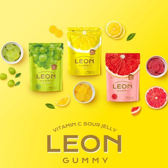 Желе Leon Sour Vitamin C 80 г, выберите 1 из 3 видов (Лимон/Грейпфрут/Зеленый виноград), Корейские закуски green grapes