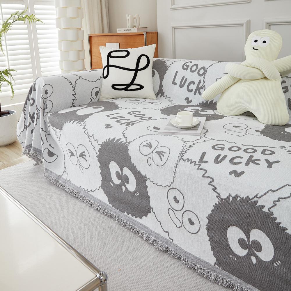 INS простой мультяшный диван-полотенце синель — фото 5