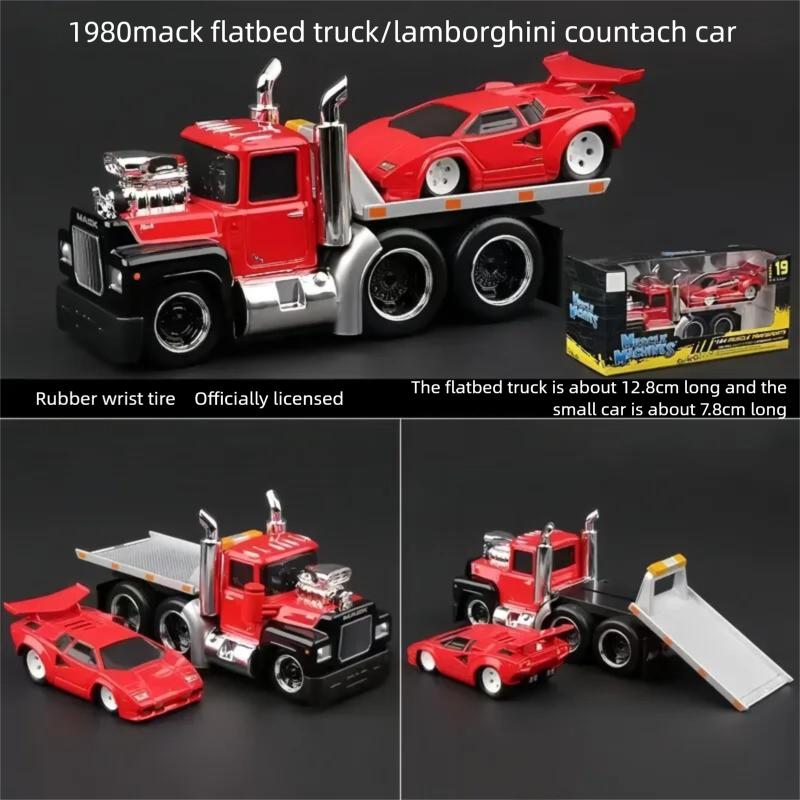 

Maisto 1:64 Diecast Car Model JDM Flatbed Trailer With Toyota AE86 Alloy Toy Vehicle Collection Gift
