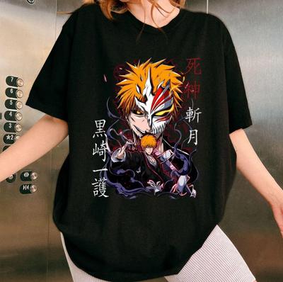 Bleach Ichigo Kurosaki Hollow Form T-Shirt Vintage Anime Graphic Tee