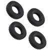 4Pcs 20mm Width Shoe Sole Pattern Tyre for Tamiya Tractor Truck 1/14 RC Car Black