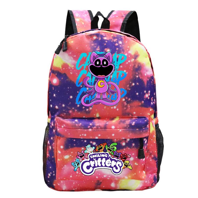Smiling Critters Smiling Animals College Style Boys And Girls Junior High School Students School Bag Casual Backpack