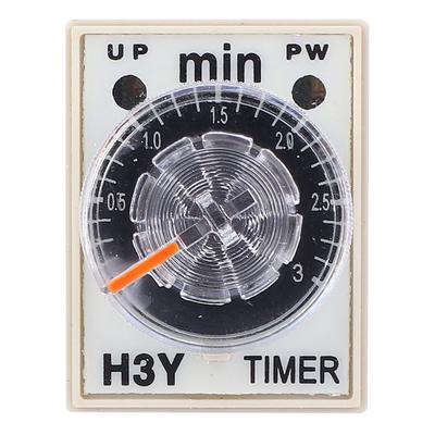 H3Y 2 Relé de Tempo Temporizador de Atraso ao Ligar 0 3M Minuto 8 Pinos 24V 110V 220V