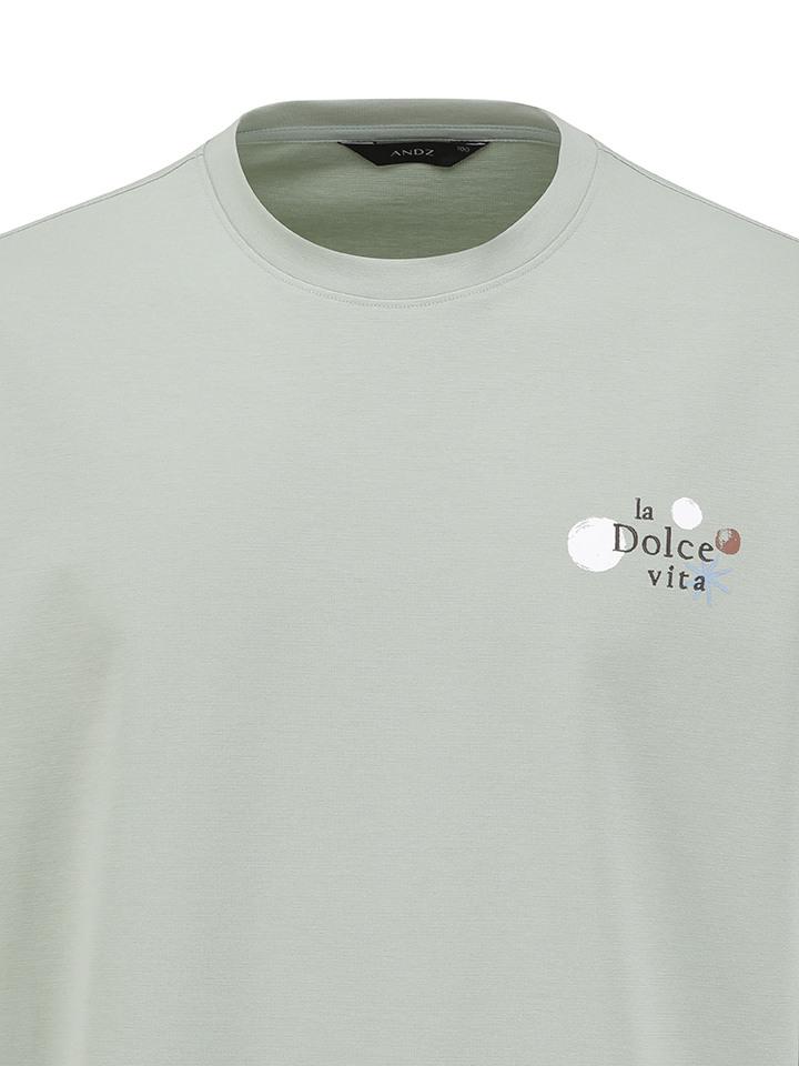 AND Z Men'S) Graphic Front Embroidery Short Sleeve T-Shirt_Blf2Tr1031Gn