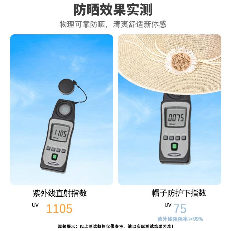 Straw hat women's fashion versatile beach hat foldable sun hat children's summer seaside beach big brim sun hat