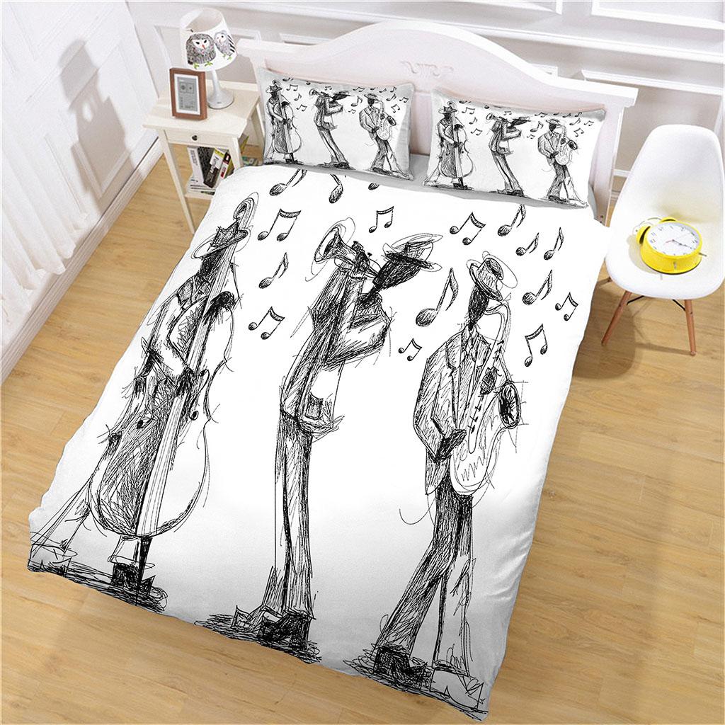 

Bedding Set Full 3D Creative Note Patterns Comforter Cover Kids Soft Polyester Duvet Cover, Comforter Cover Kids Boys W90xL190cm