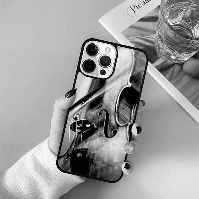 Guitar Music Black Soft Phone Case Cover For iPhone 17 Air 15 16 14 13 12 Pro Max 11 Pro Max Plus Coque Shell