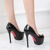 Sexy Heeled Sandals Women Peep Toe Stiletto High Heels Pumps Party Dance Catwalk Single Shoes