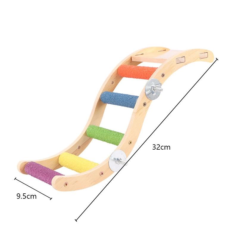 /6/8-stufige Vogelkletterleiter Vogel mattierter Stab Papageienkralle Zahnschleifstange Sitzstange Spielzeug Interaktives Vogelzubehör