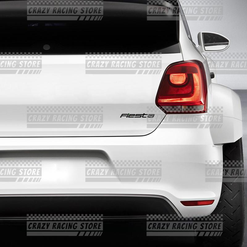 Car Badges For Ford Fiesta ST MK2 MK3 MK4 MK5 Rear Trunk Emblem Metal 3D Stickers Body Decals Lettering Decor Styling