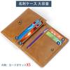 RenLianyi Men's Business Card Holder, Genuine Leather, Slim Bi-fold with Snap Button, Large Capacity (50 Cards), Anti-Skimming, Stylish, RFID-Proof,